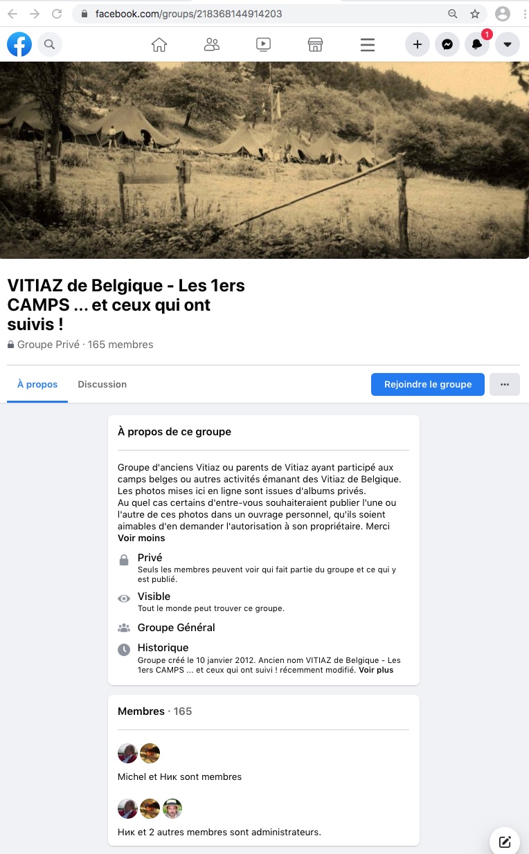 Vitiaz de Belgique - Les premiers Camps... et ceux qui ont suivis !